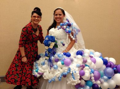 Robe de mariée en ballons